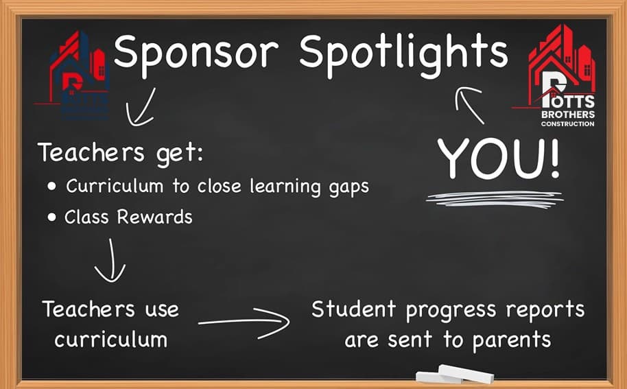 Potts Brothers Construction sponsoring a local Arlington classroom