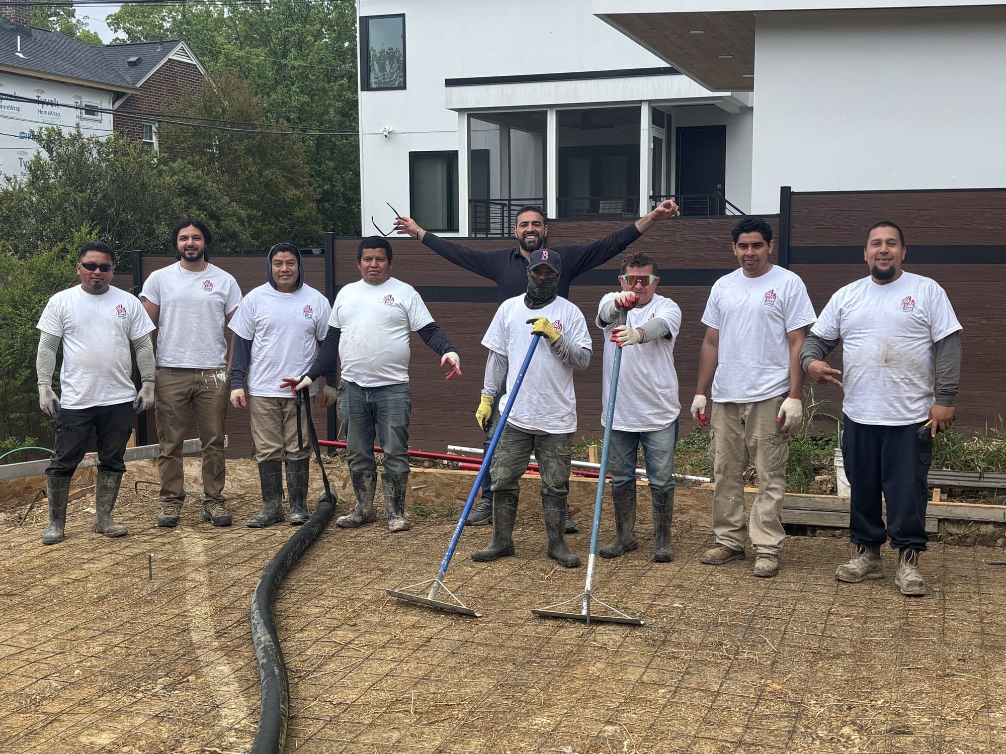 The Potts Brothers Construction crew on a Northern Virginia job site